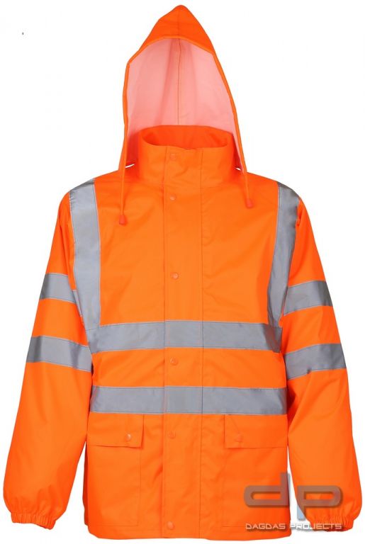 Warnschutz-Regenjacke - warnorange