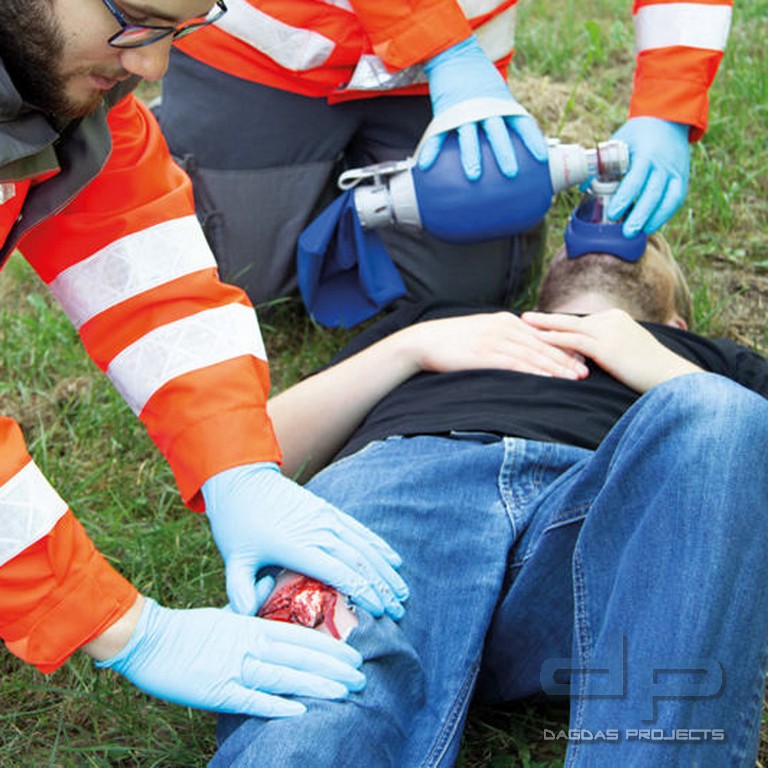 Wundmoulage Offener Beinbruch mit Blutungsfunktion
