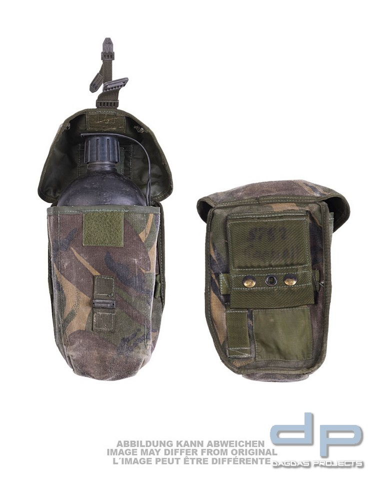BRIT.FELDFLASCHE KST.SCHWARZ M.TASCHE TARN GEBR. VPE 5