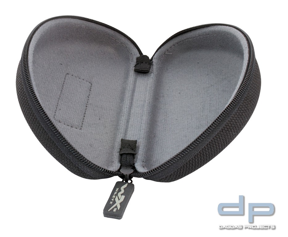 WILEY X BLACK-GREY ZIPPERED CASE BRILLENETUI