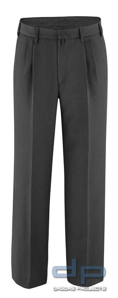 Feuerwehr Diensthose schwarz 55%/45% Polyester/Schurwolle Kammgarn-Trikot