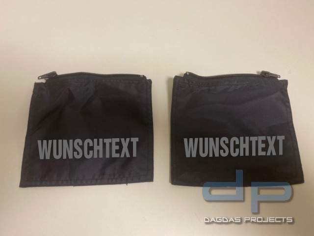 Brustpatches mit Wunschtext mit Standard Reißverschluss in Navy