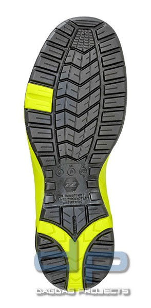 Halbschuhe mit in schwarz/neon-gelb abgesetzt