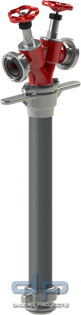 Standrohr 2 x Storz - C absperrbar DN 80