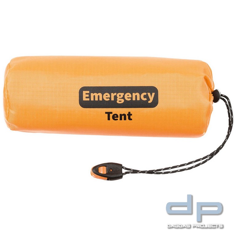 Notfall-Zelt, orange, einseitig alubeschichtet