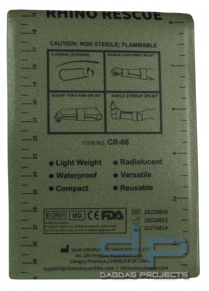RHINO RESCUE SPLINT UNIVERSALSCHIENE 18 INCH OLIV