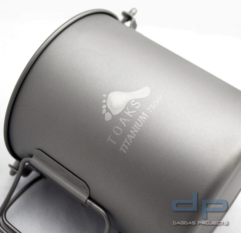 Toaks Titanium Pot 750 ml mit Deckel und Henkel
