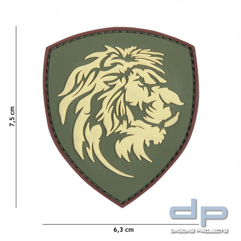 Emblem 3D PVC Niederländischer Löwe grün
