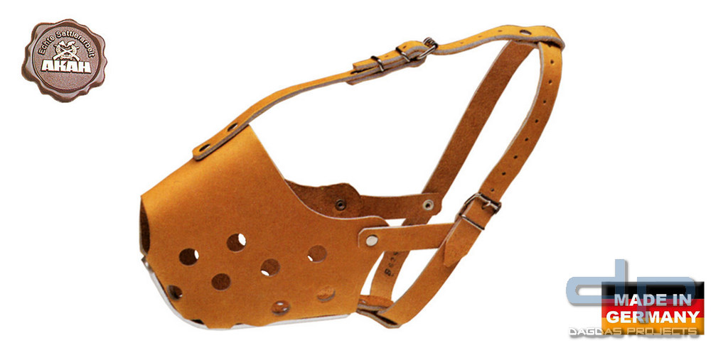 AKAH Maulkorb Quasi aus Leder