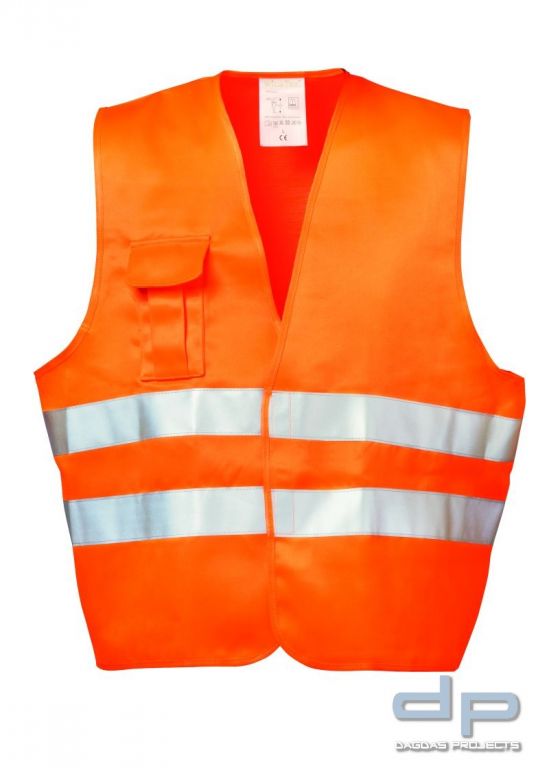 TEXTIL-WARNWESTE in Orange