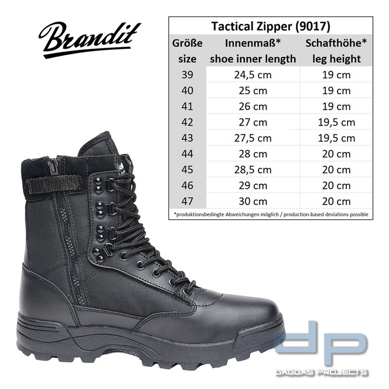 Tactical Zipper in verschiedenen Farben