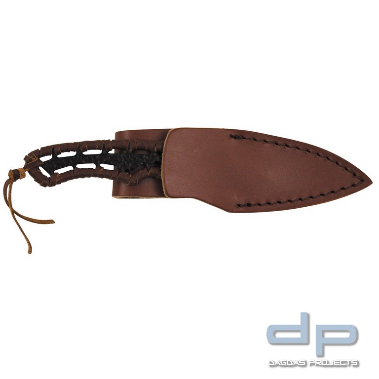 Messer, "Büffel II", Griff mit Lederband, Strukturklinge