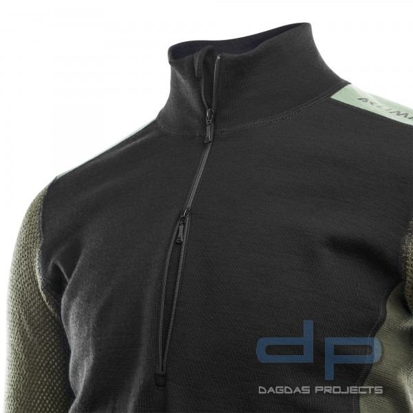 ACLIMA WOOLNET HYBRID MOCK NECK MIT ZIP -HERREN FUNKTIONSSHIRT