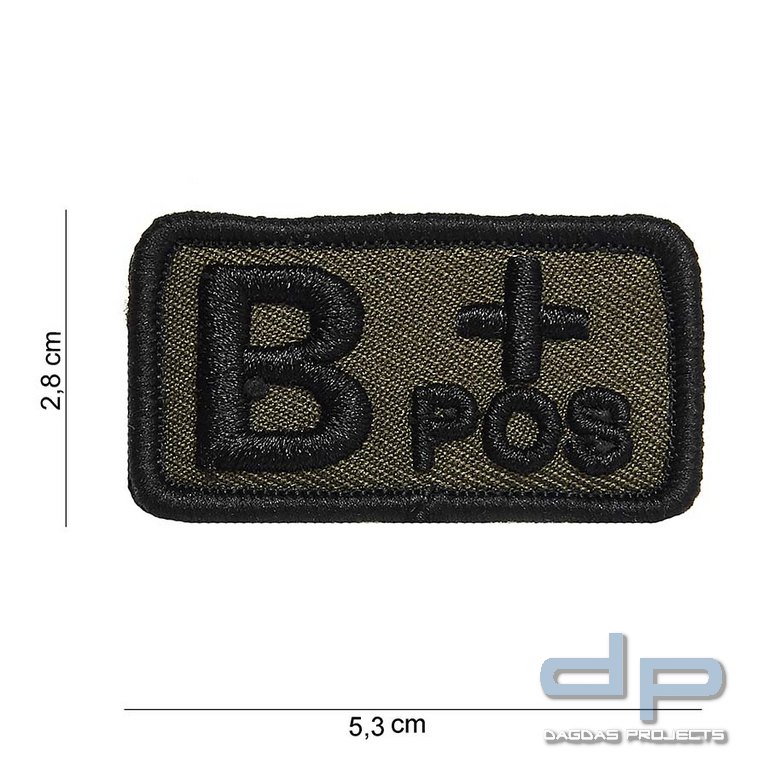 Emblem Blutgruppe B+Positiv grün