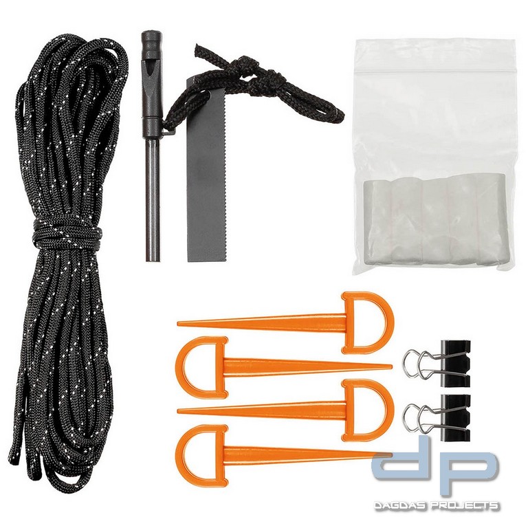 Notfall-Zelt, orange, einseitig alubeschichtet