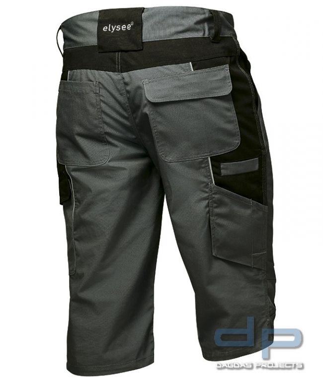 Canvas 3/4 Shorts in Grau/Schwarz