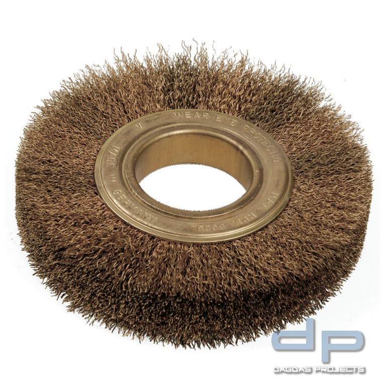 Rundbürste funkenfrei, Zinnbronzedraht gewellt, Durchmesser 150 mm