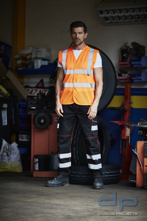 Hi Vis Top Cool Open Mesh Waistcoat neonorange oder neongelb