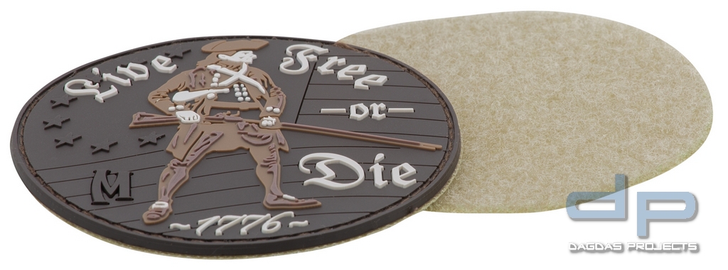 Maxpedition Rubber Patch LIVE FREE OR DIE Arid