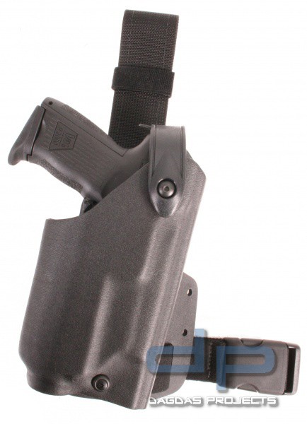 SAFARILAND Takt. Holster 6304-SP10 Light kleine Beinplatte, Pistole+Lichtmontage