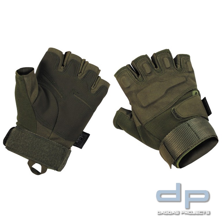Tactical Handschuhe,"Protect", ohne Finger, oliv