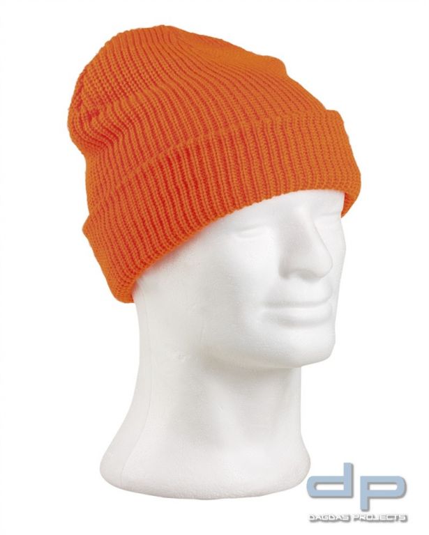 ROLLSTRICKMÜTZE POLYACRYL ORANGE VPE 24
