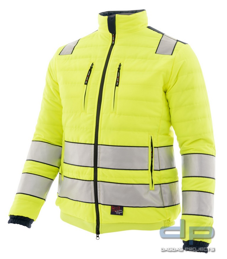 Warnschutz-Steppjacke "Night Hawk" leuchtgelb-marine