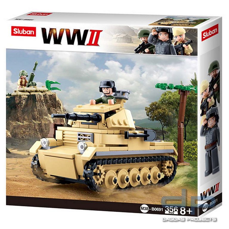 Sluban WWII small German Tank M38-B0691 #16096