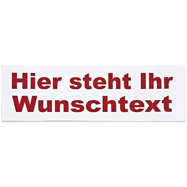 Magnetfolie - 30x8cm - weiß - Wunschtext
