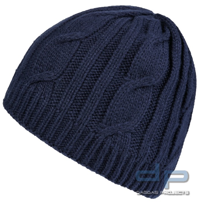 SealSkinz Waterproof Cable Knit Beanie Blau