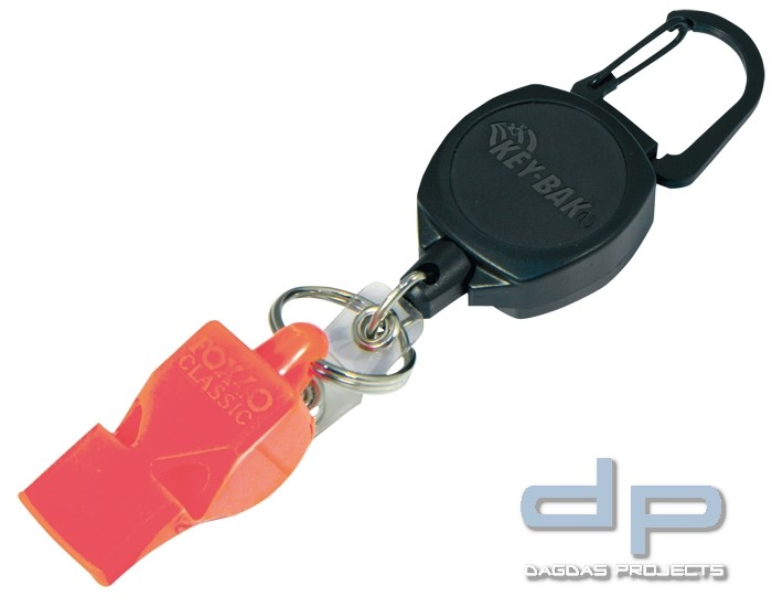 KEY-BAK ID Badge &amp; Key Holder Signalpfeife und Karabiner