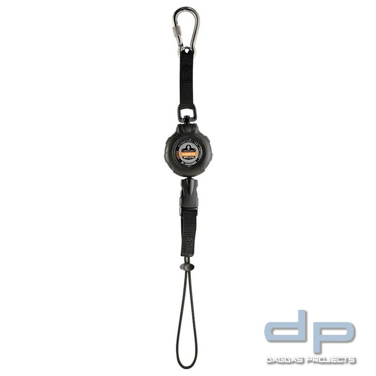 Ergodyne Einziehbarer Edelstahlkarabiner mit Schlaufe, Squids 3001