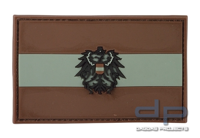 3D Rubber Patch Österreich 80 x 50 Desert