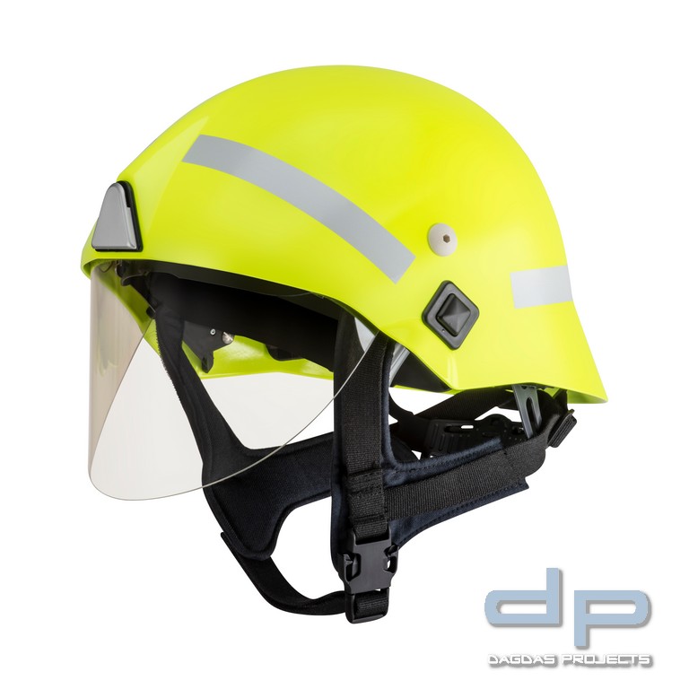 Feuerwehrhelm Schuberth F220 Helmfarbe nachleuchtend gelb, Größenverstellung mittels Drehrad