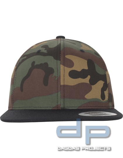 Classic Snapback 2-Tone Camo Cap in Green Camo/Black und Black/Green Camo