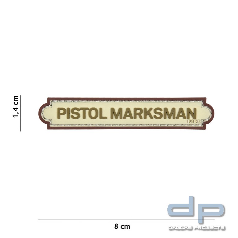 Emblem 3D PVC Pistol Marksman Tab beige