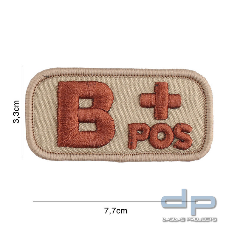 Emblem Blutgruppe B+Positiv coyote