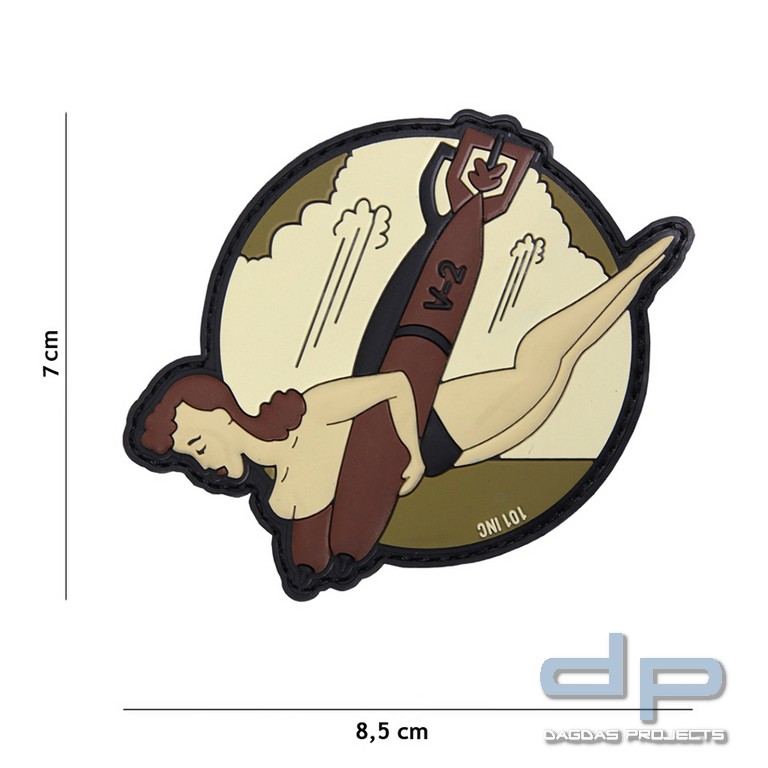 Emblem 3D PVC V-2 Bitch braun