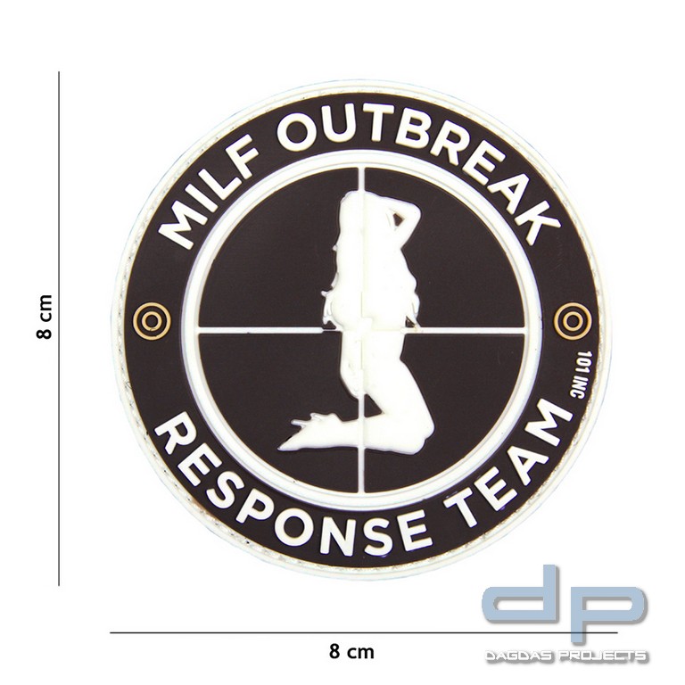 Emblem 3D PVC Milf Outbreak schwarz