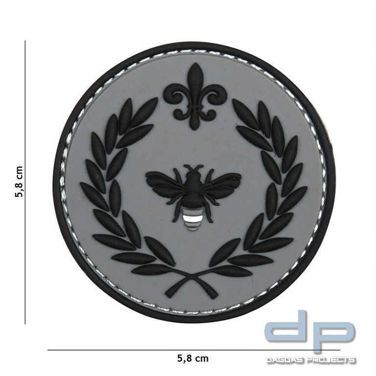 Emblem 3D PVC Napoleon Biene grau
