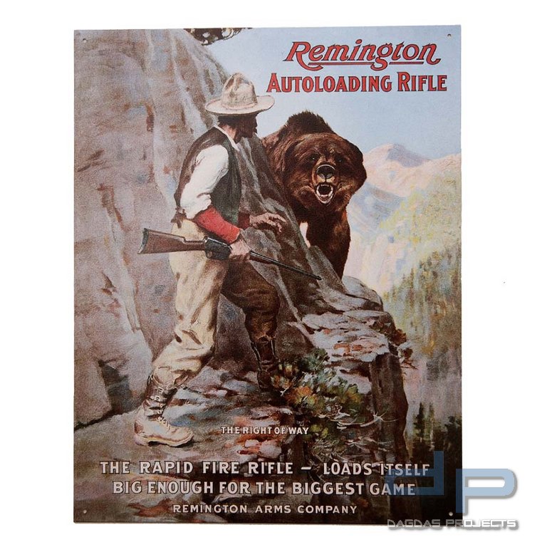 Metallplatte groß 33. Remmington Autoloading Rifle