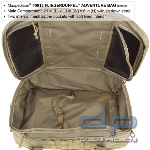 Maxpedition Fliegerduffel Adventure Bag in Schwarz
