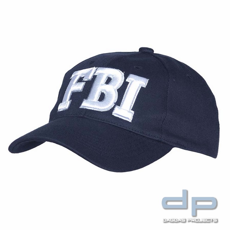 Baseball Cap FBI mit weissem Text in verschiedenen Farben