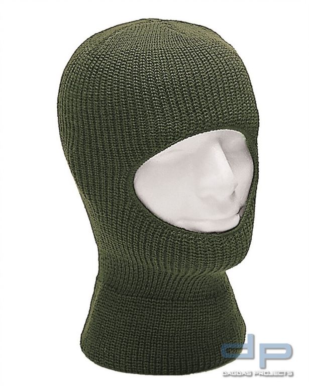 KOPFHAUBE BALACLAVA POLYACRYL OFFEN OLIV VPE 24