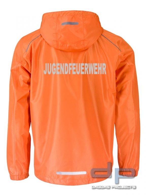 Mens’ Rain Jacket Regenjacke Windbreaker mit Wunschaufdruck in Reflex Silber in verschiedenen Farben