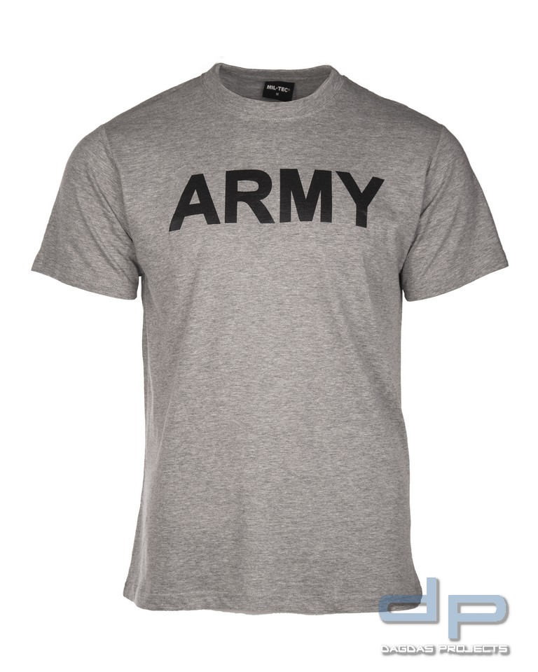 T-SHIRT M.DRUCK ′ARMY′ GRAU VPE 3