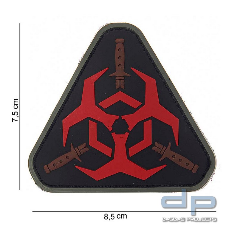 Emblem 3D PVC Outbreak Response Schwarz/Rot