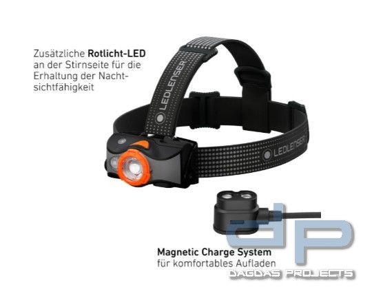 Ledlenser Stirnlampe MH7 Grau/Schwarz