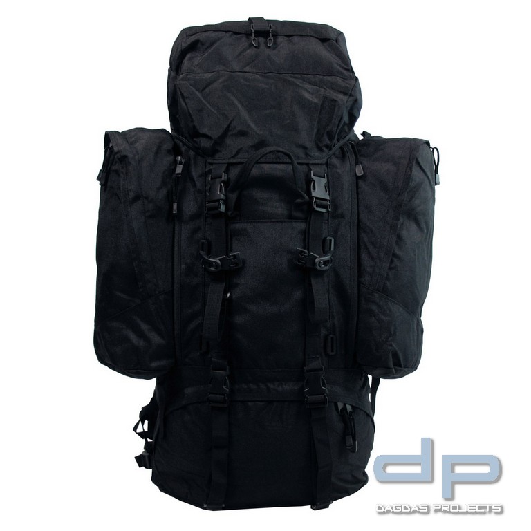 Rucksack, "Alpin 110",schwarz, 2 abnehmbare Seitentaschen