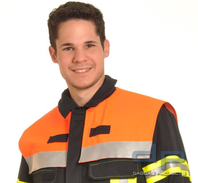Koller orange mit Reflexaufschrift FEUERWEHR